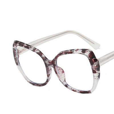 55116 Suure raamiga sinise kiirtevastased arvutiprillid naiste ümmarguse raamiga mänguprillid silmade väsitamise vastu, valgust blokeerivad prillid