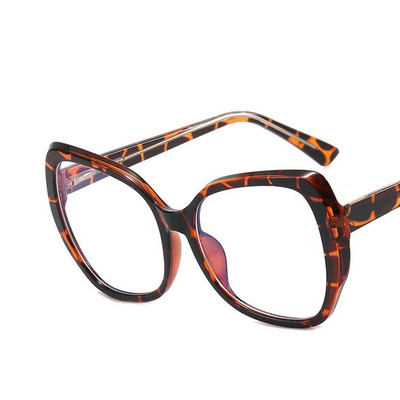 55116 Suure raamiga sinise kiirtevastased arvutiprillid naiste ümmarguse raamiga mänguprillid silmade väsitamise vastu, valgust blokeerivad prillid