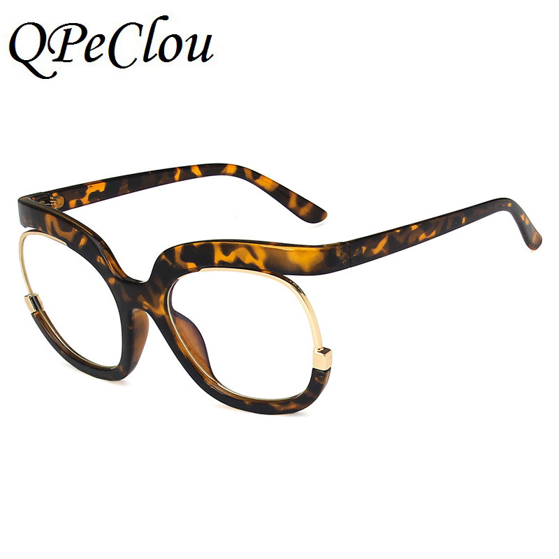 2022 m. Nauji madingi dideli optiniai anti-mėlyni akiniai moterims prekės ženklo dizaineris senoviniai leopardiniai akinių rėmeliai moteriški akiniai
