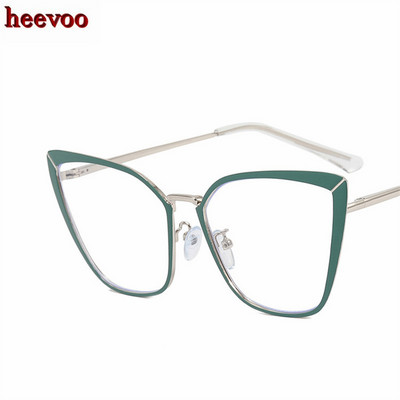 Luxus macskaszem szemüveg keret Női tervezői napszemüveg Cateye fém szemüveg keret Számítógépes szemüveg Divat optikai szemüveg