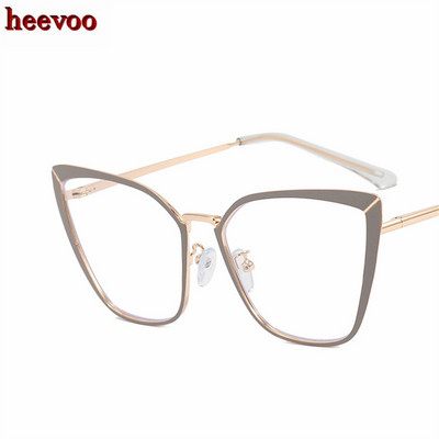 Luxus macskaszem szemüveg keret Női tervezői napszemüveg Cateye fém szemüveg keret Számítógépes szemüveg Divat optikai szemüveg