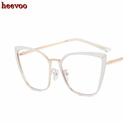 Luxus macskaszem szemüveg keret Női tervezői napszemüveg Cateye fém szemüveg keret Számítógépes szemüveg Divat optikai szemüveg