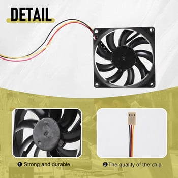 12V 3 Pin CPU Fan Heatsink Cooler Heatsink Fan for PC 80X80x15mm