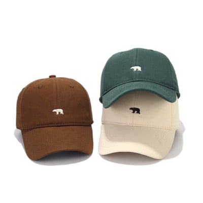 Medvével hímzett baseballsapkák férfi női nyári szabadtéri napvédő sapka Uniszex kamionos Gorras utazási sportok csúcsos sapkája hip-hop