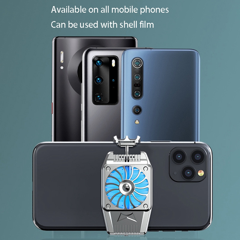 Nešiojamas aušinimo ventiliatorius mobiliojo telefono aušintuvas žaidimų radiatorius, skirtas „iPhone“ / „Samsung“ / „Xiaomi“