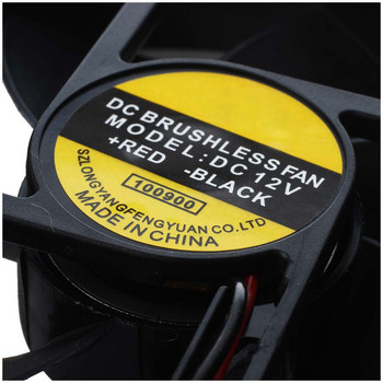 Черен пластмасов квадрат 9025 90 X 90 X 25 mm DC 12 V 0,25 A вентилатор за охлаждане