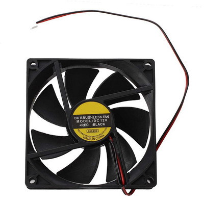 Μαύρο Πλαστικό Τετράγωνο 9025 90 X 90 X 25Mm DC 12V 0,25A Cooler Fan