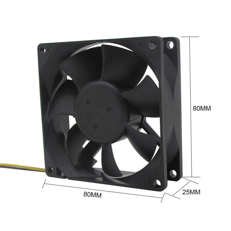 24V 80Mm 8Cm jahutusventilaator 80X80X25 Mm 8025 arvutikorpuse ventilaator DIY ruuter GPU CPU jahutusventilaator
