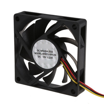 Εσωτερικός 12V 3 Pin CPU Fan Cooler Fan for PC 70X70x15mm