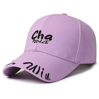 Raidėmis išsiuvinėtas smailus kepuraitės lauko skėtis nuo saulės beisbolo kepuraitės Vyriškos Moteriškos sportinės kasdieninės poros kepurės Reguliuojama animacinė kepurė