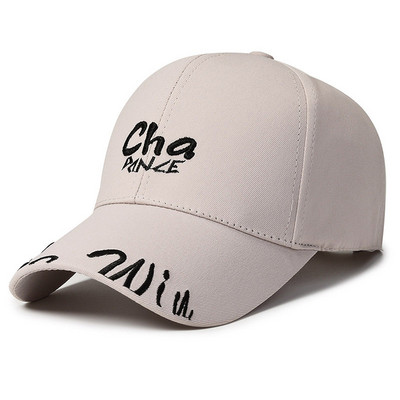 Raidėmis išsiuvinėtas smailus kepuraitės lauko skėtis nuo saulės beisbolo kepuraitės Vyriškos Moteriškos sportinės kasdieninės poros kepurės Reguliuojama animacinė kepurė