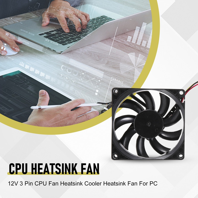 12V 3 pinski ventilator hladnjaka hladnjaka hladnjaka ventilatora hladnjaka za PC 80X80x15mm