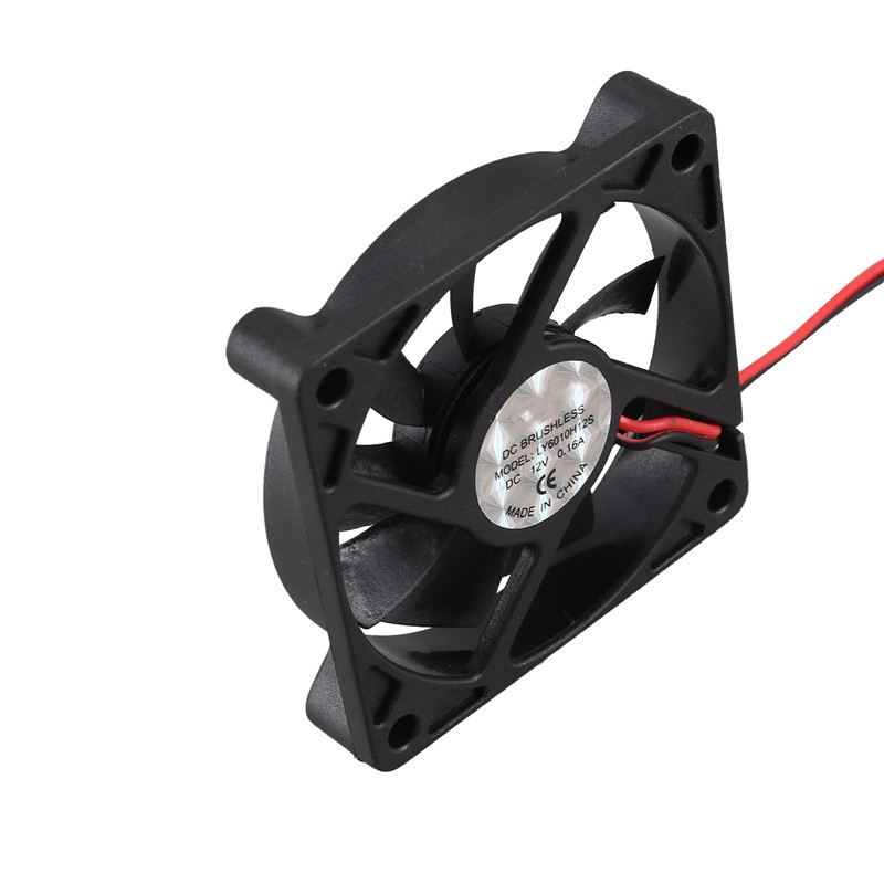 Stalinio kompiuterio dėklas DC 12V 0,16A 60Mm 2 kontaktų aušintuvo aušinimo ventiliatorius