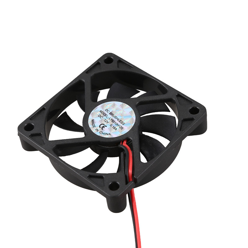 Stalinio kompiuterio dėklas DC 12V 0,16A 60Mm 2 kontaktų aušintuvo aušinimo ventiliatorius