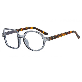 Διαφανή γυαλιά υπολογιστή μισό κύκλο μισό τετράγωνο Οπτικά γυαλιά γυαλιών γυαλιών μόδας Στρογγυλά γυαλιά Σκελετός Γυναικεία Άντρες Διαφανής
