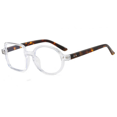 Ochelari transparenți pentru computer Ochelari de vedere cu o jumătate de cerc o jumătate de pătrat Ochelari de vedere rotunzi de modă Ochelari rotunzi de modă Femei Bărbați Transparenti