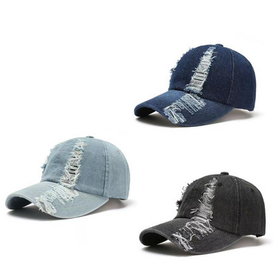 Summer women casual washed cotton Ripped baseball cap European style Adult fitted Hat Dad cap Snapbacks hat Gorros Hip Hop