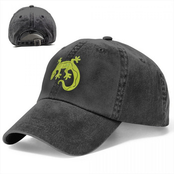 Πλυμένο ανδρικό καπέλο μπέιζμπολ Πράσινο καπέλα φορτηγού Gecko Καπέλα μπαμπάς Καπέλο μπαμπάς Καπέλα γκολφ Ζώων Γκέκος Lizard