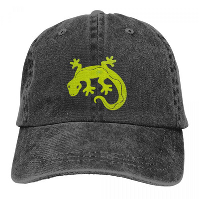 Mazgāta vīriešu beisbola cepure, zaļa gekona Trucker Snapback cepures tēva cepure Gekoni ķirzaka dzīvnieka golfa cepures