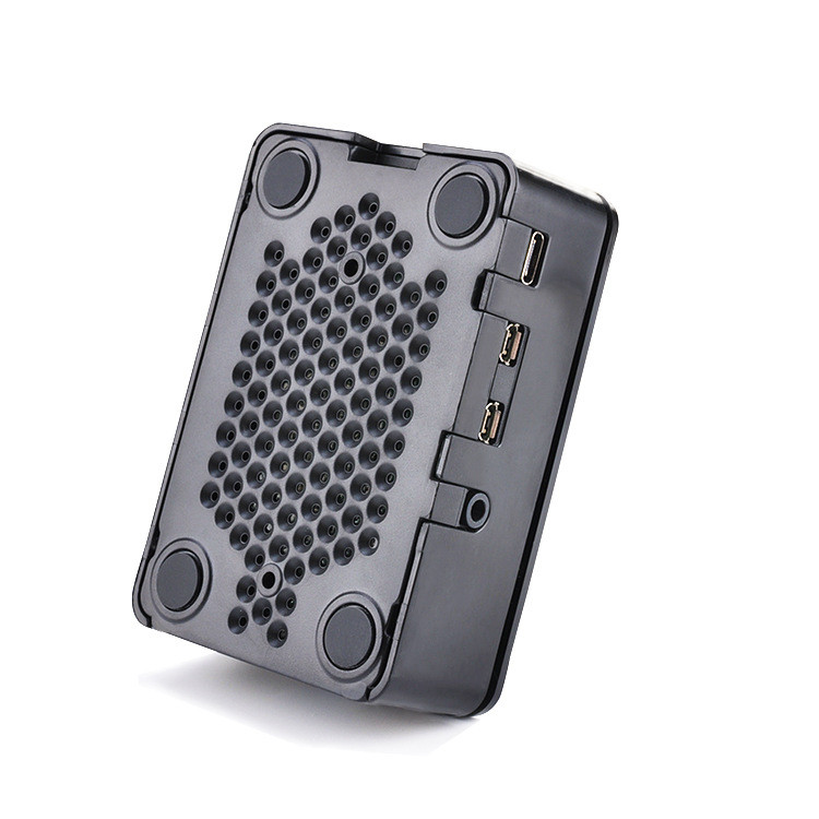 Skirtas Raspberry Pi 4 Case Shell Box Dėžutėms Montuojamas vėsaus ventiliatoriaus aliuminio radiatoriaus korpusas, skirtas Raspberry Pi 4B