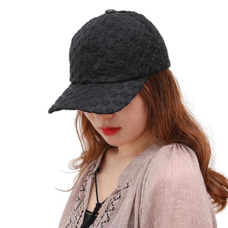 Állítható hálós, légáteresztő hip-hop sapkák női baseball sapka csipke sapka