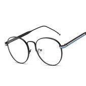 Uus piloot Prillide raam Bränd Disainer Naiste Metallist Optika Klassikalised prillid Läbipaistvad Läbipaistvad Ümmargused prillid