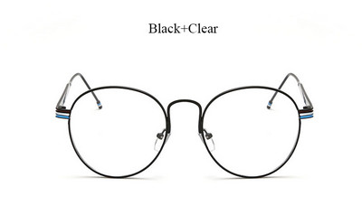 Uus piloot Prillide raam Bränd Disainer Naiste Metallist Optika Klassikalised prillid Läbipaistvad Läbipaistvad Ümmargused prillid