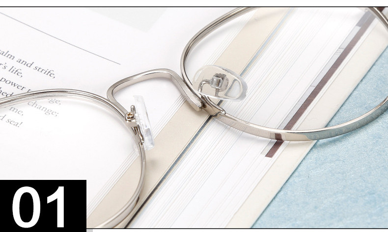 Uus piloot Prillide raam Bränd Disainer Naiste Metallist Optika Klassikalised prillid Läbipaistvad Läbipaistvad Ümmargused prillid