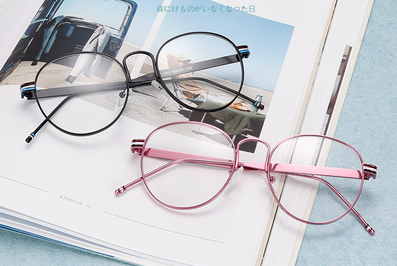 Uus piloot Prillide raam Bränd Disainer Naiste Metallist Optika Klassikalised prillid Läbipaistvad Läbipaistvad Ümmargused prillid