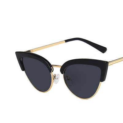 2023 Anti Blue Light Prillid Naistele Metallist Trend Cat Eye Poolraamiga prilliraamid Naiste Silmade Klaasiraamide Hulgimüük