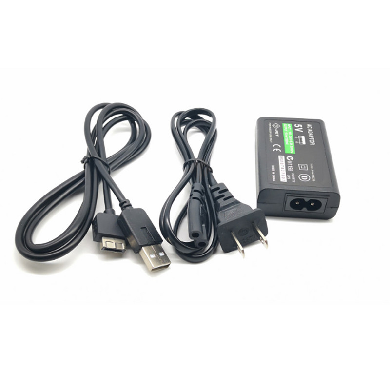 Sieninis įkroviklis kintamosios srovės maitinimo adapteris su USB įkrovimo laidu, skirtas Sony PlayStation PSVITA PS Vita PSV 1000 PSV1000 EU/US kištukas