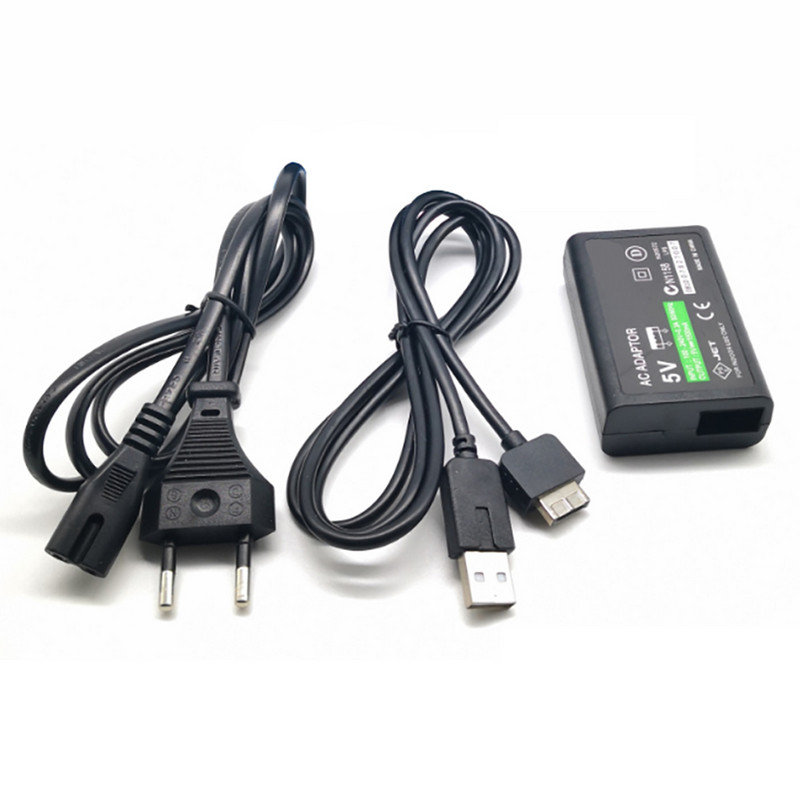 Sieninis įkroviklis kintamosios srovės maitinimo adapteris su USB įkrovimo laidu, skirtas Sony PlayStation PSVITA PS Vita PSV 1000 PSV1000 EU/US kištukas