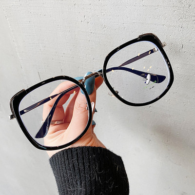 Mood, ruudukujulised prillid, naised, läbipaistvad sinise valgusevastased arvutiprillid, läbipaistvad objektiivid, retro-suure raamiga leopardprillid