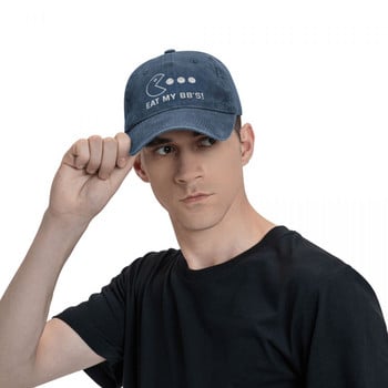 Eat My BB\'s Baseball Caps Retro Distressed Denim Snapback Καπέλο Unisex Outdoor Workouts με ρυθμιζόμενο καπέλο εφαρμογής