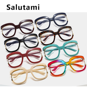 Извънгабаритни квадратни дъгови анти-сини светли очила за жени Ретро зелени рамки за компютърни очила Женски нюанси Gafas De Sol