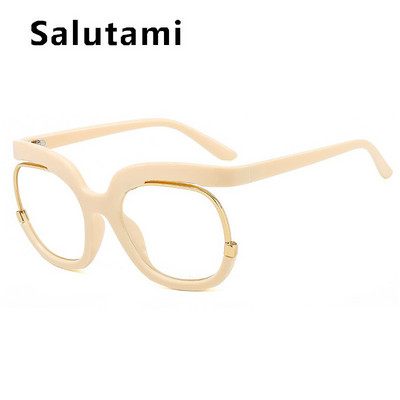 Prevelike četvrtaste dugine anti-plave svjetleće naočale za žene Vintage zeleni okvir za računalne naočale Ženske nijanse Gafas De Sol