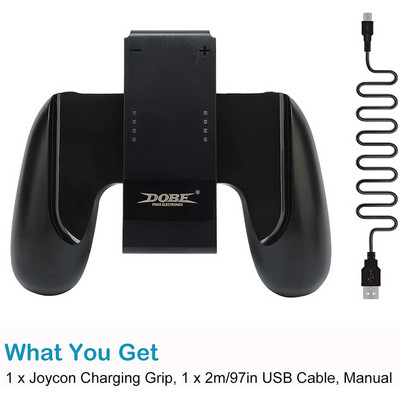 Χειρολαβή φόρτισης φορτιστής βάσης βάσης φορτιστή για Nintendo Switch Joy-Con NS Handle Controller Charger