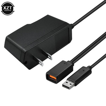 Черен AC 100V-240V захранване ЕС/САЩ щепсел адаптер USB зарядно за Microsoft за Xbox 360 XBOX 360 Kinect KI-NECT Kinect сензор