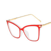 2022 г. Нови ретро дамски рамки за очила Класически марков дизайнер Луксозна метална рамка Дамски очила с котешки очи Модерни люнети Ретро