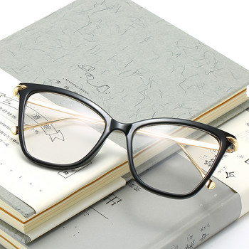 2022 г. Нови ретро дамски рамки за очила Класически марков дизайнер Луксозна метална рамка Дамски очила с котешки очи Модерни люнети Ретро