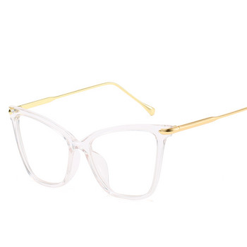 2022 г. Нови ретро дамски рамки за очила Класически марков дизайнер Луксозна метална рамка Дамски очила с котешки очи Модерни люнети Ретро