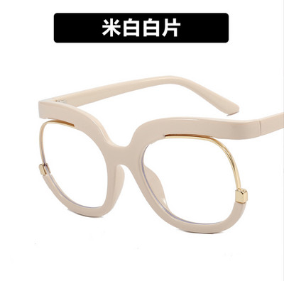 Rainbow Frame Fashion Ρετρό Στρογγυλά Anti Blue Light Γυναικεία Γυαλιά Vintage Oversized Πολύχρωμα Γυαλιά Οράσεως Clear