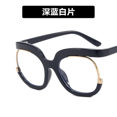 Rainbow Frame Fashion Ρετρό Στρογγυλά Anti Blue Light Γυναικεία Γυαλιά Vintage Oversized Πολύχρωμα Γυαλιά Οράσεως Clear