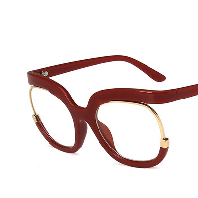 Rainbow Frame Fashion Ρετρό Στρογγυλά Anti Blue Light Γυναικεία Γυαλιά Vintage Oversized Πολύχρωμα Γυαλιά Οράσεως Clear