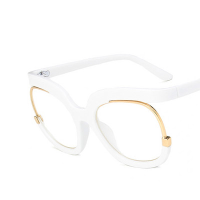 Rainbow Frame Fashion Ρετρό Στρογγυλά Anti Blue Light Γυναικεία Γυαλιά Vintage Oversized Πολύχρωμα Γυαλιά Οράσεως Clear