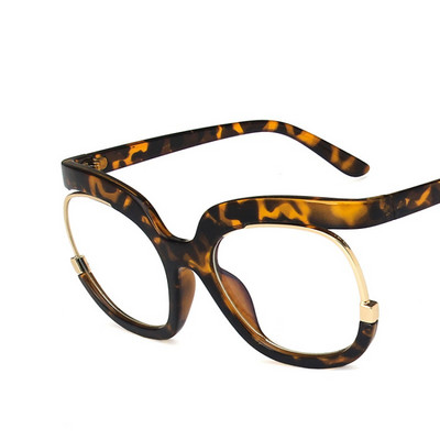 Rainbow Frame Fashion Ρετρό Στρογγυλά Anti Blue Light Γυναικεία Γυαλιά Vintage Oversized Πολύχρωμα Γυαλιά Οράσεως Clear