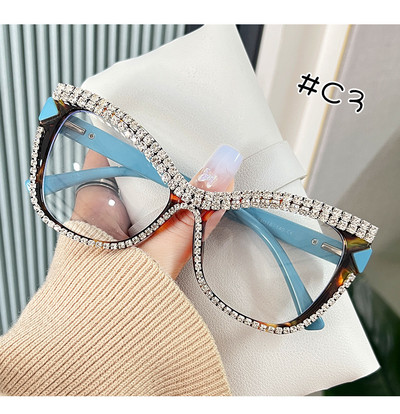 Moodsad luksuslikud kassisilmaprillid, naiste kristall-teemantklaasidega prillid, seksikad dekoratiivsed prillid