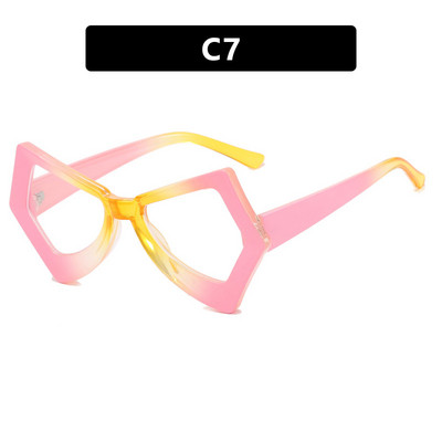 Anti Blue Light Γυαλιά Γυναικεία Ακανόνιστος Μεγάλος Σκελετός Flat Mirror Γυαλιά Cat Eye 2023 Νέοι σκελετοί γυαλιών πεταλούδας για γυναίκες
