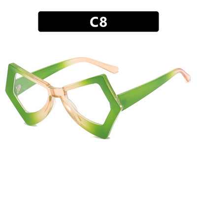 Anti Blue Light Γυαλιά Γυναικεία Ακανόνιστος Μεγάλος Σκελετός Flat Mirror Γυαλιά Cat Eye 2023 Νέοι σκελετοί γυαλιών πεταλούδας για γυναίκες