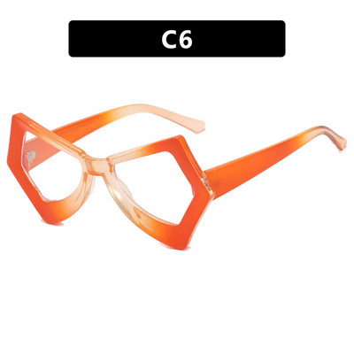 Anti Blue Light Γυαλιά Γυναικεία Ακανόνιστος Μεγάλος Σκελετός Flat Mirror Γυαλιά Cat Eye 2023 Νέοι σκελετοί γυαλιών πεταλούδας για γυναίκες